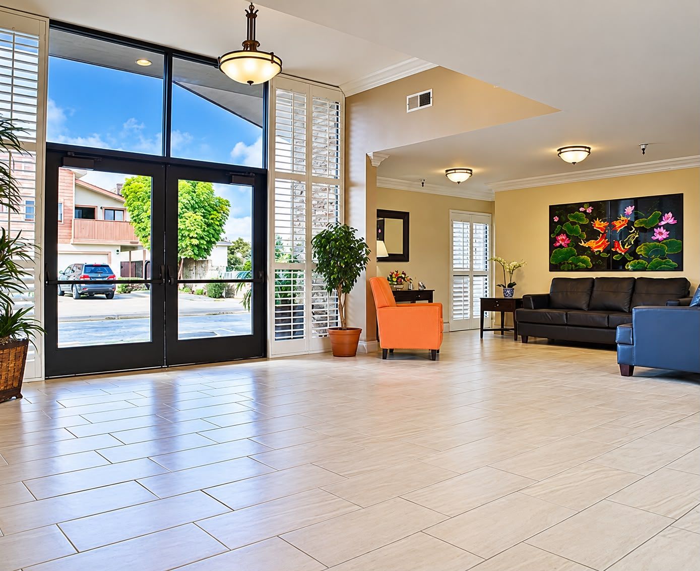 Our lobby and living room, a comfortable place to relax and visit